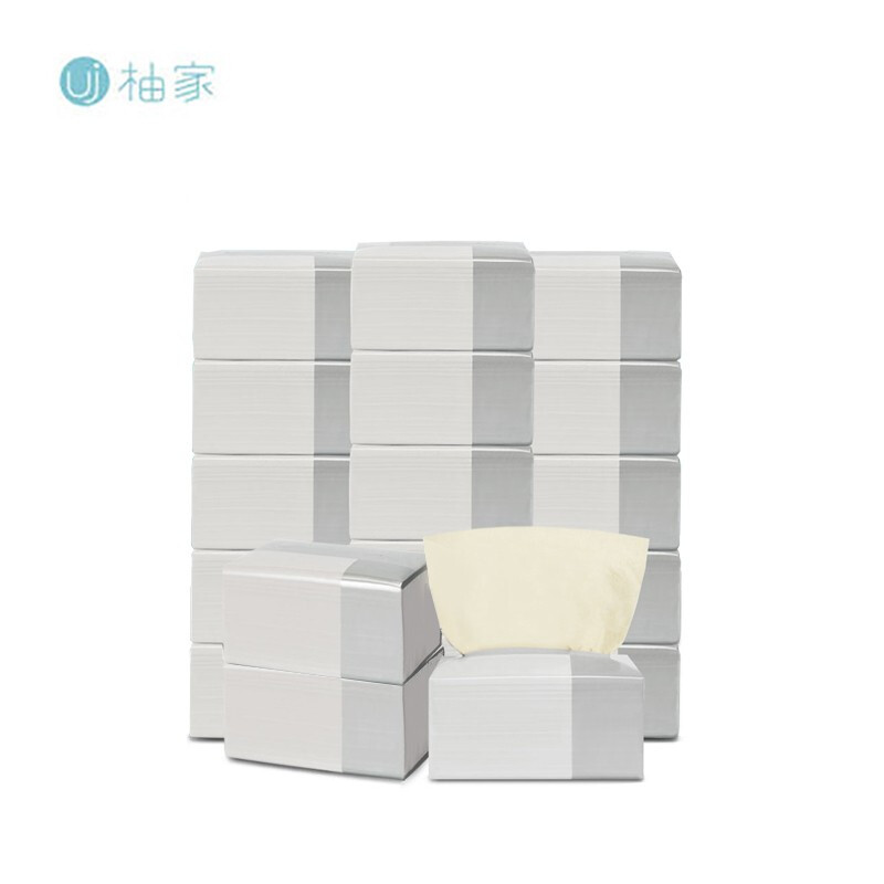 柚家 竹纤维纸巾 尊享版 3层130抽18包/箱