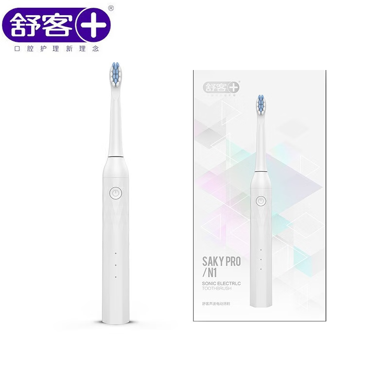 舒客(Saky) ZHS-NT31 电动牙刷 N1*1 (1主机4刷头)修护牙膏*1 口腔清新喷雾*1 漱口水 *1高清大图