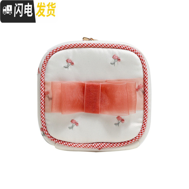 三维工匠饰品包ins网红可爱星星月亮首饰包收纳包随身便携耳饰耳坠首饰盒 红色小樱桃