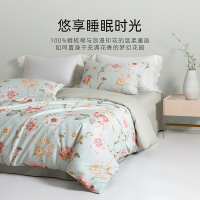 梦洁家纺 纯棉印花四件套:花瑶 200*230cm