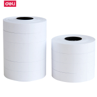 得力(deli)3209白色双排标价纸打价纸适用于7505标价机超市商品手写价格签纸双排打码机标价纸10卷/筒 单筒装