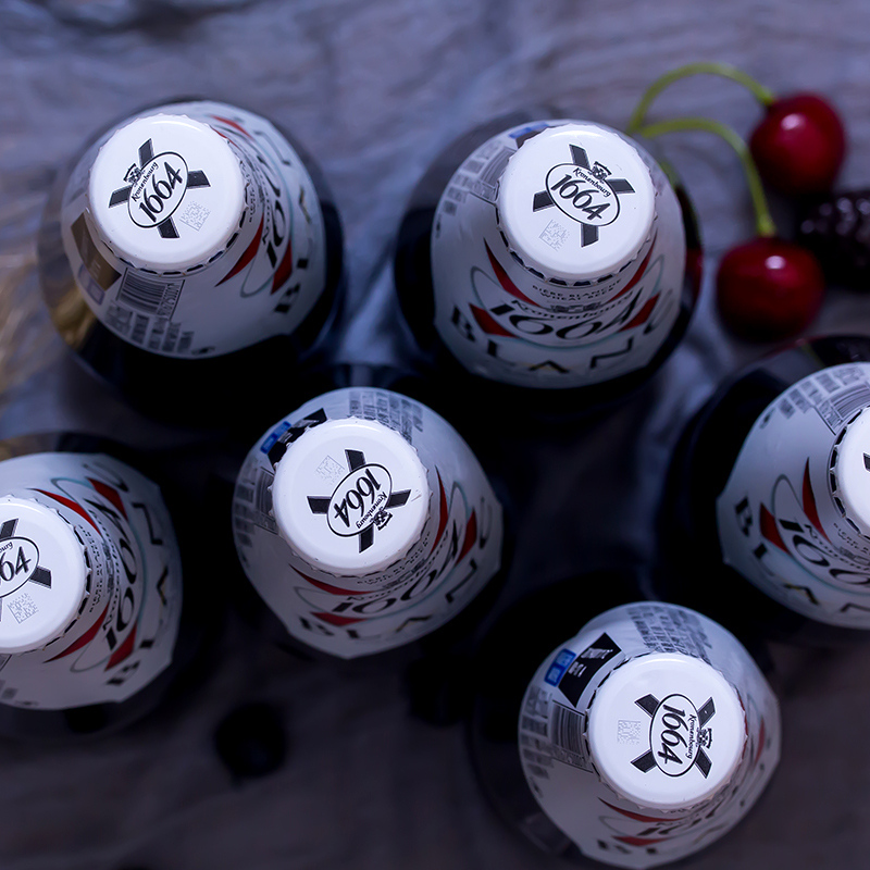Kronenbourg1664法国凯旋克伦堡啤酒11.4度法式白啤酒柑橘味果酒低度微醺女士酒国产330ml*6瓶装