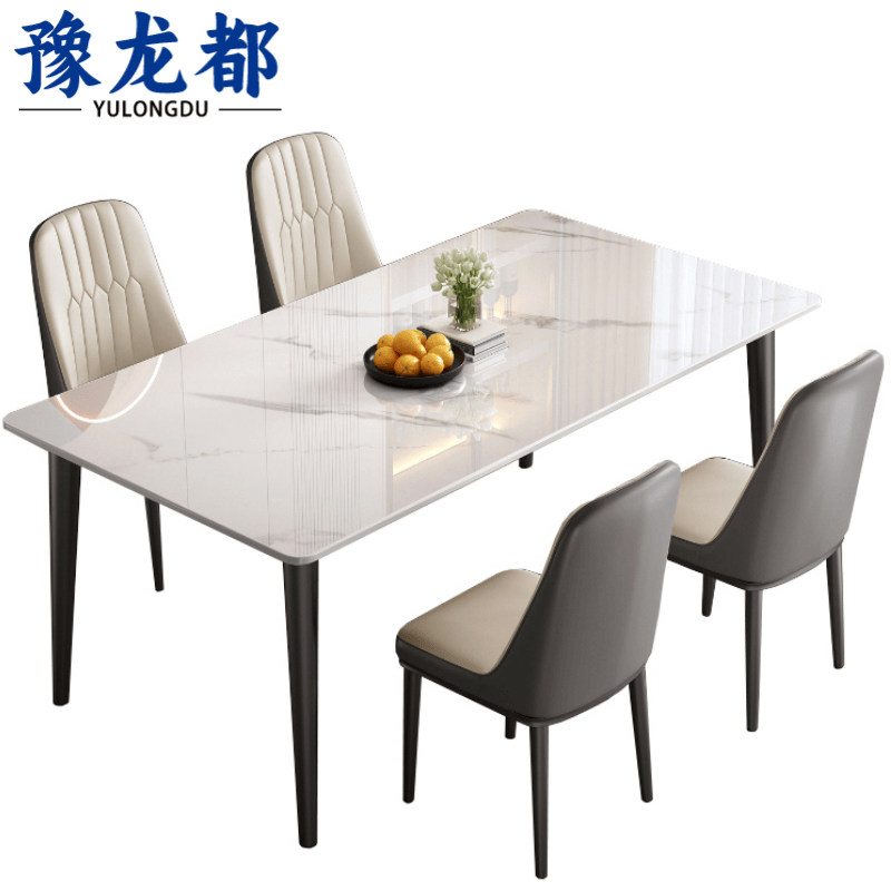豫龙都餐桌+四椅套高清大图