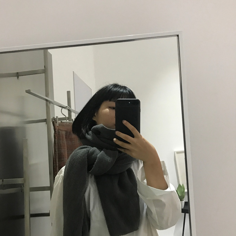 雏菊 秋冬搭配2019新款软糯糯保暖舒适仿羊绒黑色/灰色/奶白围巾