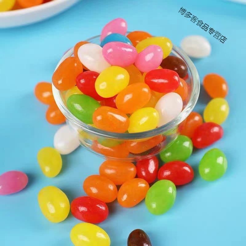 吉利豆混合水果味软糖彩虹糖豆果味软糖儿童休闲小零食水果糖批发图片