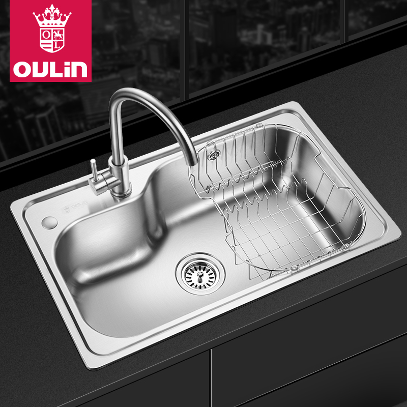 欧琳 Oulin 厨盆 水槽jbs2t Olyg102 B 欧琳 Oulin 304不锈钢洗碗盆洗菜池加厚水槽单槽套餐含龙头水槽 Yg102 B 价格图片品牌报价 苏宁易购欧琳苏宁自营旗舰店