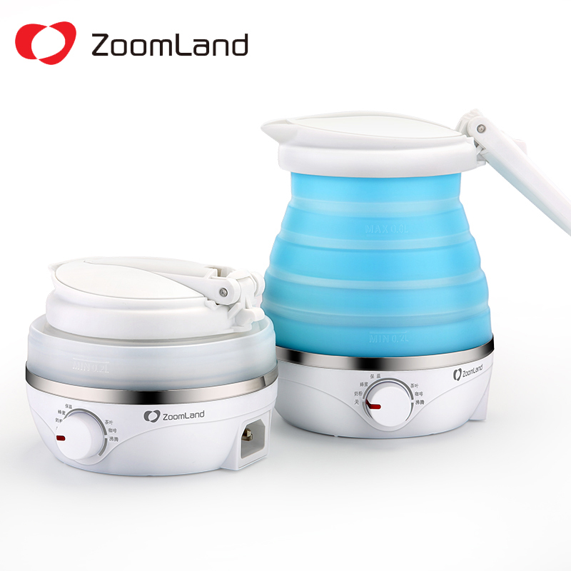 Zoomland/美国F-011ED F-011ED旅行电热水壶折叠水壶硅胶便携烧水壶