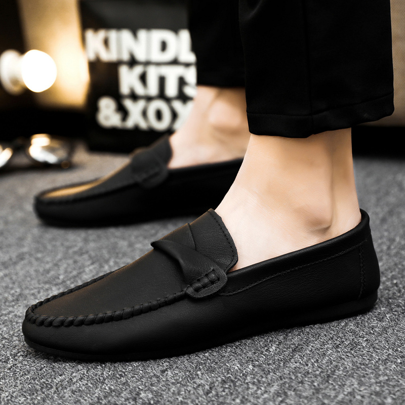 豆豆鞋男春季新款透气休闲鞋韩版一脚蹬男鞋百搭驾车鞋男潮懒人鞋