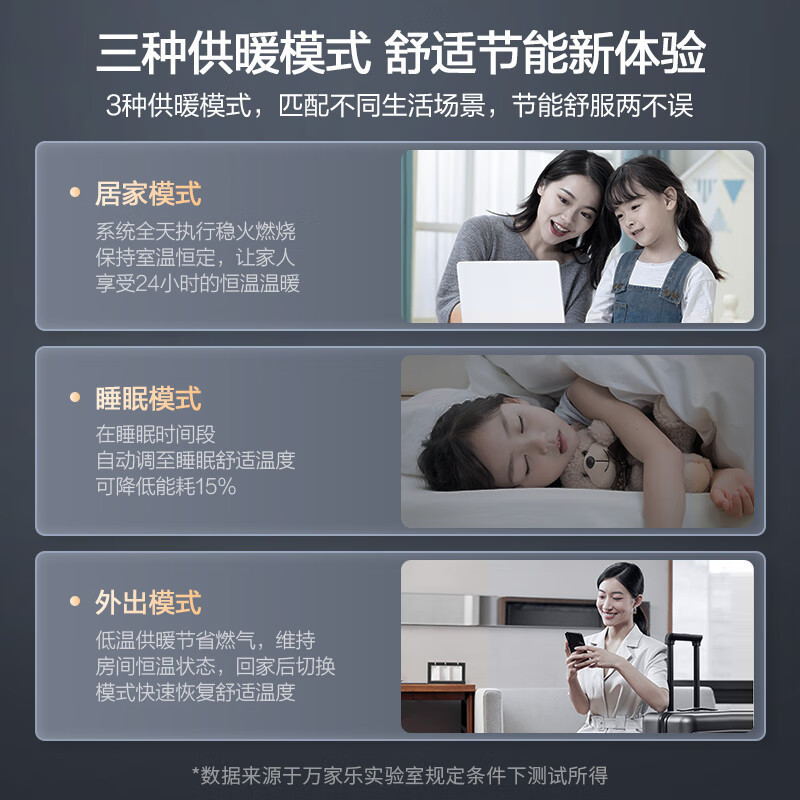 万家乐 R5L系列零冷水燃气壁挂炉 天然气燃气热水器 采暖炉 锅炉暖气片地暖 WIFI智控24R5L(80-200㎡)高清大图