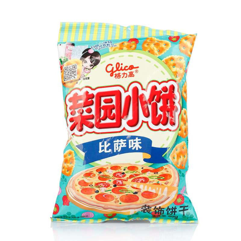 格力高菜园小饼比萨味80g袋