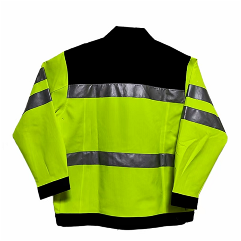 飞翔大雁 高可视警示全棉春秋防护服 分体式 M-4XL 套高清大图