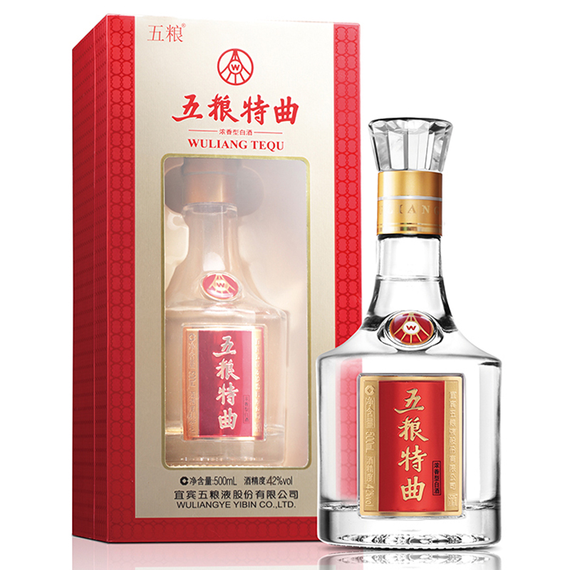 五粮液股份出品 五粮特曲 42度 浓香型白酒 500ml 单瓶装高清大图