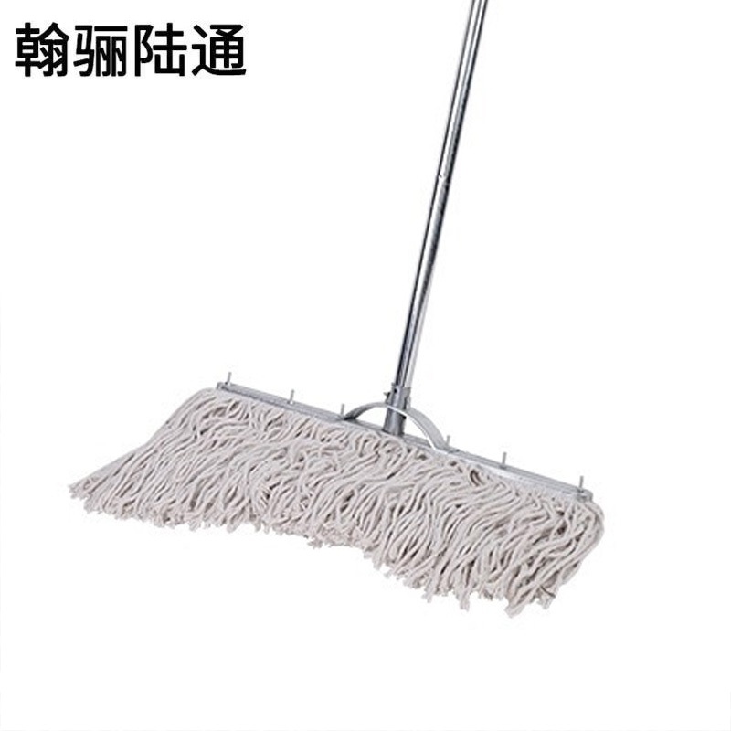 翰骊陆通 可拆卸镀锌铁件老式棉线拖把拖布 钢杆38cm 把高清大图