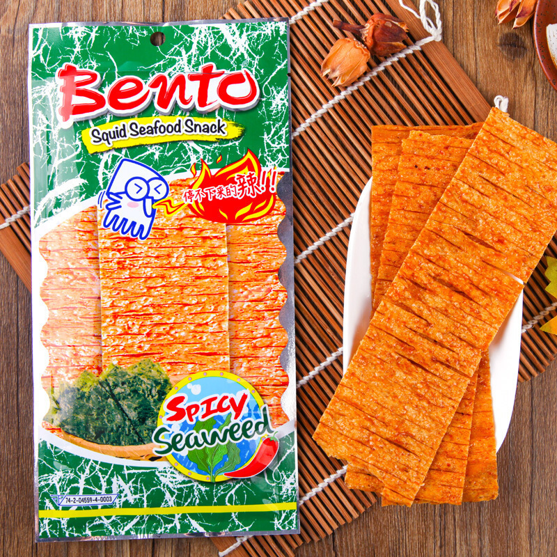 泰国进口特产 BENTO拌多乐海苔味鱿鱼片20G 手撕鱿鱼片辣条零食