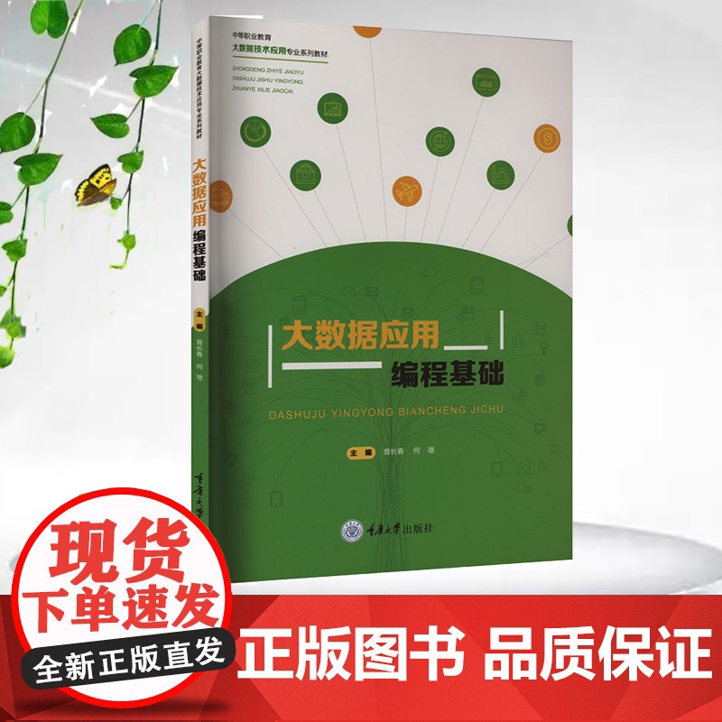 正版新书 大数据应用编程基础 曾长春 何珊 著 重庆大学出版社 9787568938976高清大图