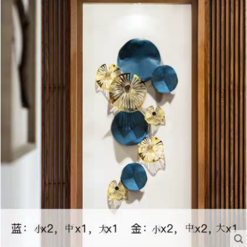 简约现代金属铁艺壁饰客厅沙发背景墙面装饰品壁挂件玄关立体墙饰 三维工匠 整装B款_777