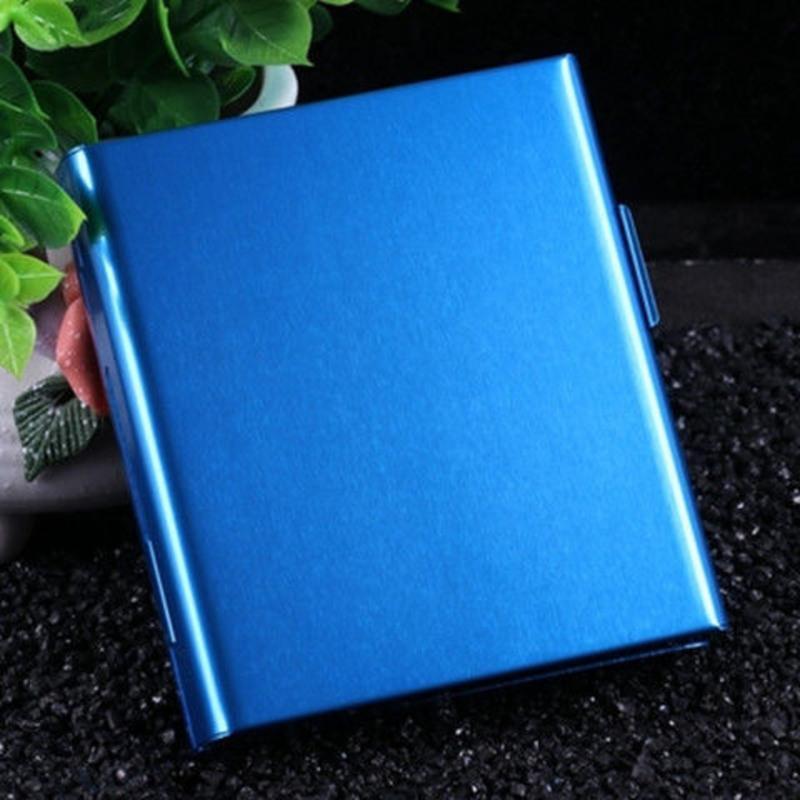 便携超薄对开烟盒20支装铝合金创意翻盖送男士香烟盒金属防水订制对板