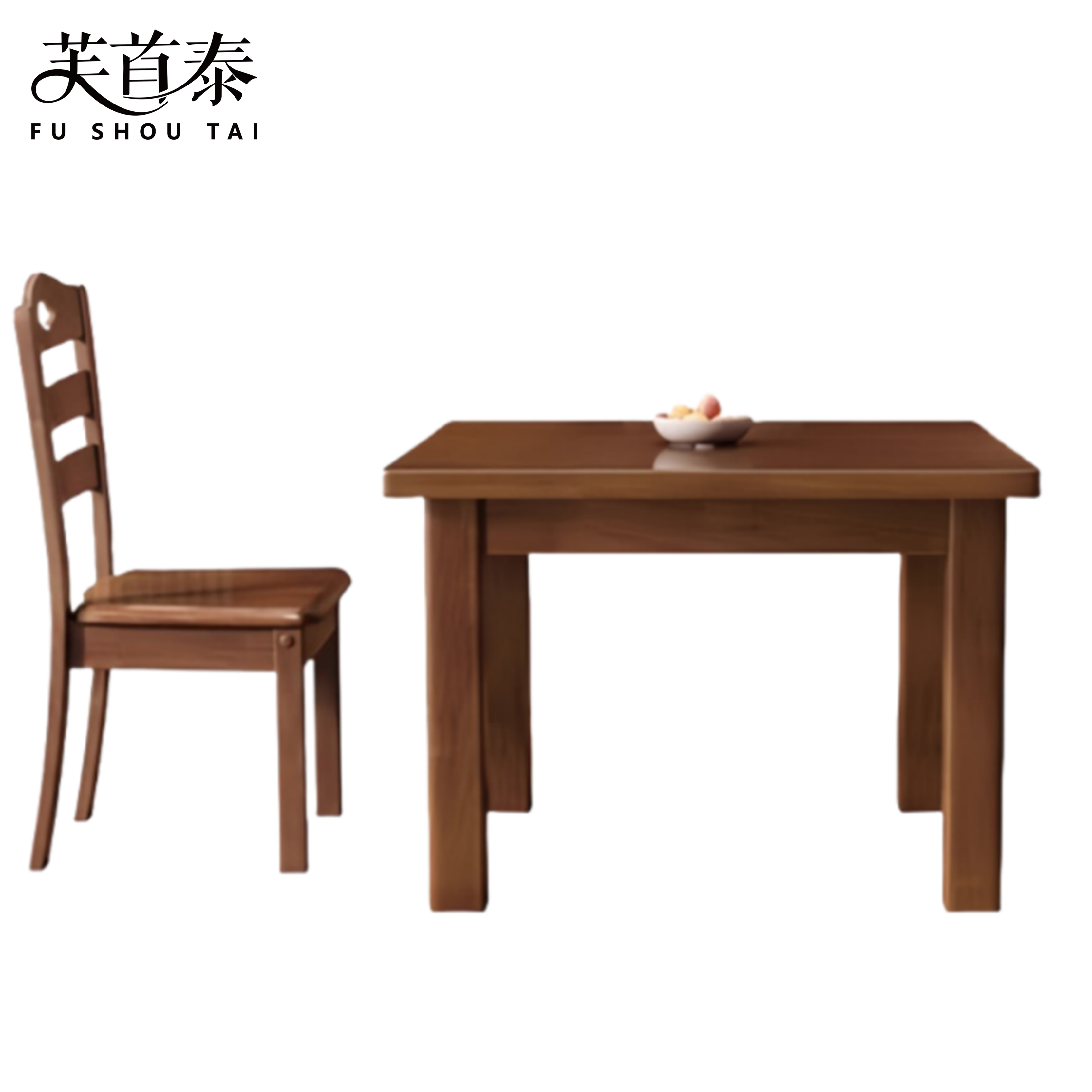 芙首泰方形餐桌椅900*900*760mm(1桌2椅)套高清大图