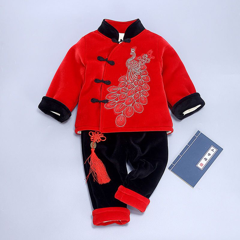 拜年服儿童过年衣服本命年鼠年新年服装女童男童小孩子男宝宝唐装儿童