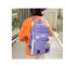 书包女初中生轻便小学生女孩三到六五年级大容量双肩包2021年新款 紫色单包+送4个徽章