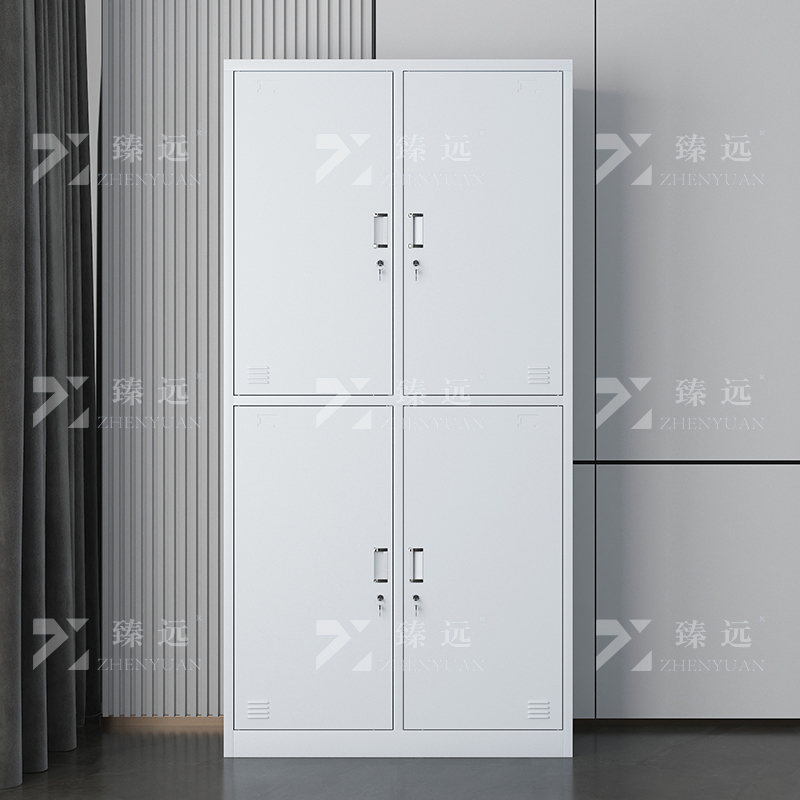 臻远ZY-GYGB-3铁皮更衣柜员工柜寄存包柜鞋柜 4门更衣柜高清大图
