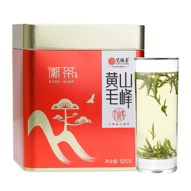 艺福堂 黄山毛峰茶特级三等125g*1 罐(方罐)正宗黄山毛峰春茶