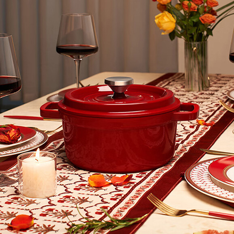 苏泊尔 ET22MF01-R 铸铁珐琅锅 2.8L(台)酒红色高清大图