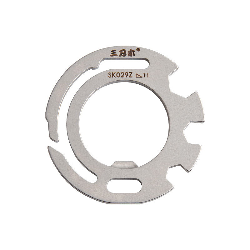 GJ033Z 三刃木多功能不锈钢钥匙扣户外野营工具卡开瓶器多用途小工具