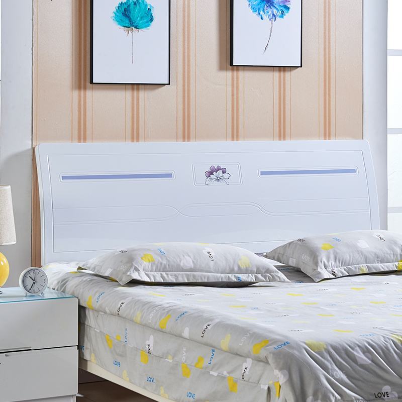 床头板简约现代床头靠背板双人床头15米18经济型白色烤漆床头板视频
