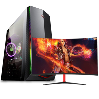 世纪之星 酷睿i7 2600四核/GTX1050游戏独显/16G内存/256G固态+500G机械硬盘 台式机 台式电脑 DIY组装机 组装电脑 电脑主机 家用游戏电脑+27英寸全套