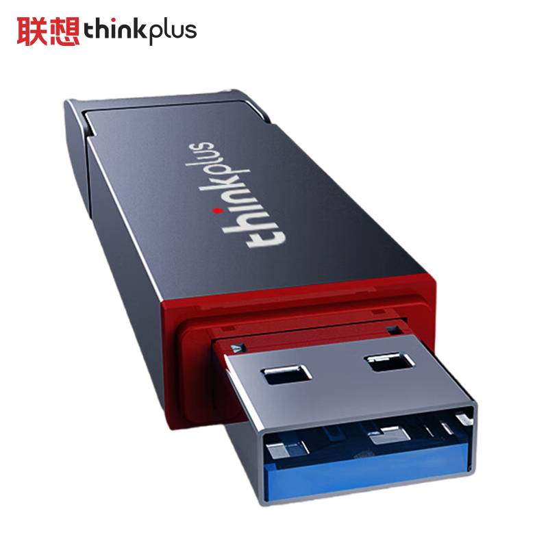 ThinkPlus联想 移动固态U盘 1TB 双接口USB3.2 灰色 TU205-1TB 个