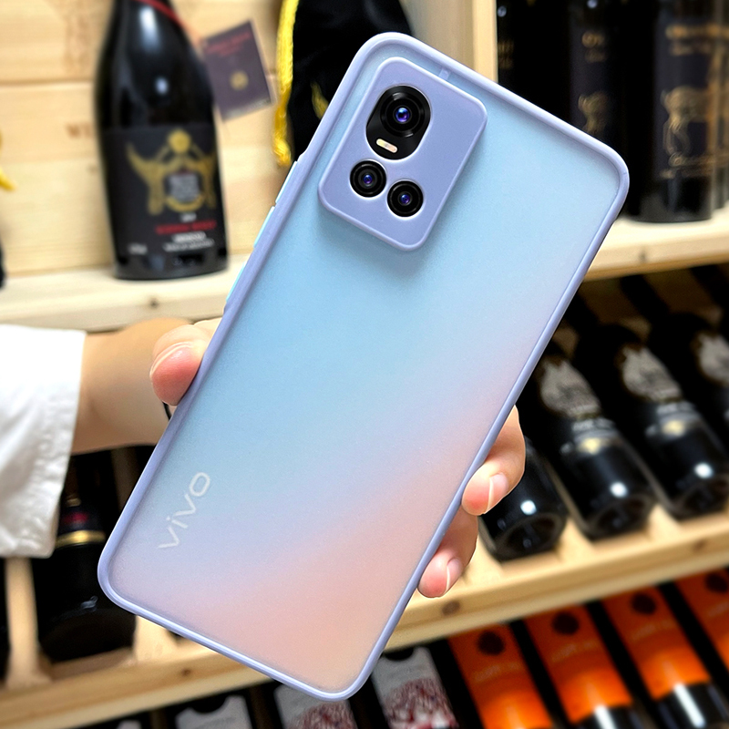安美宝vivos10撞色手机壳s10pro精孔镜头全包保护套s9肤感磨砂s5半透s6硅胶套s7防摔男女s10新款潮奶奶灰
