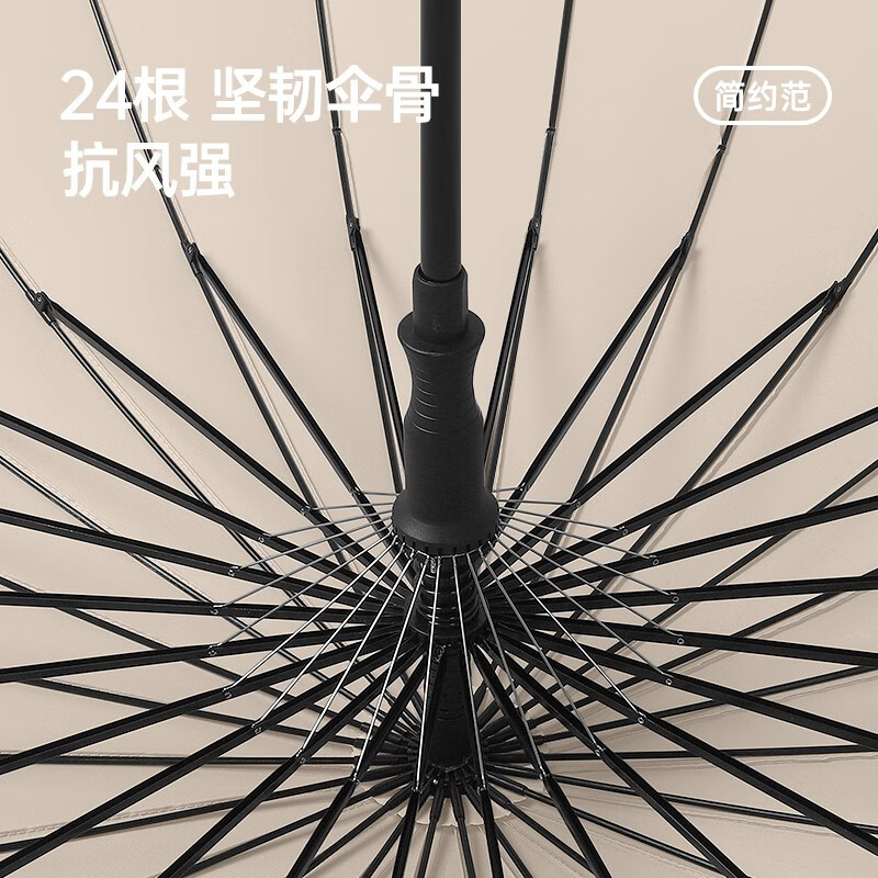 美度(MAYDU)24骨双人自动雨伞长柄抗暴风加大晴雨伞男士商务直杆伞男女学生伞M7005酒红色高清大图