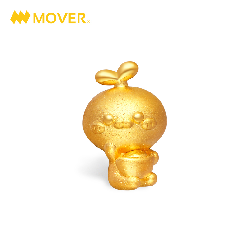 《长草颜团子》正版授权 Mover魔吻长草颜团子吉祥系列元宝团子硬金吊坠