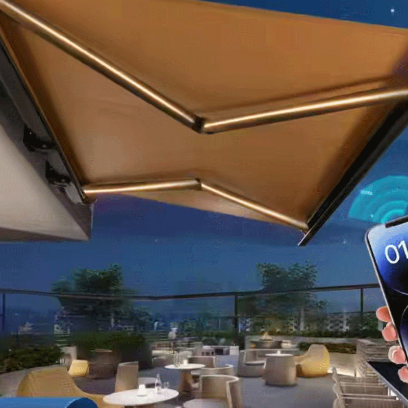 鑫睿辉 电动遮雨棚 含灯带含安装 平方米高清大图