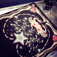小溜家秋冬季十二星座印花仿羊绒围巾女士仿羊毛披肩围脖