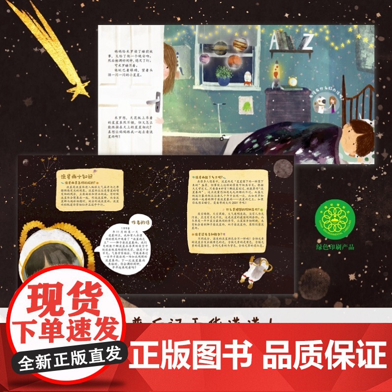 正版童书 流星来的那一夜 奇境系列软科普绘本 小竹马童书高清大图