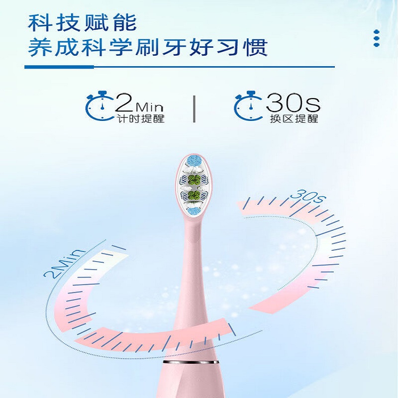 高露洁电动牙刷声波全自动高颜值充电式情侣成人护龈软毛 波光系列-绿高清大图