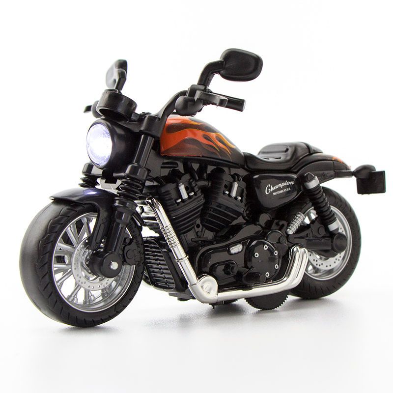 哈雷摩托车模型仿真合金车模儿童玩具车声光回力男孩大魔鬼机车gt越野