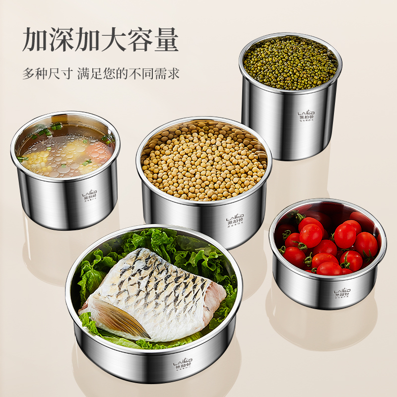 莱柏顿316L不锈钢保鲜盒水果便当盒食品级家用真空密封盒冰箱专用收纳盒高清大图