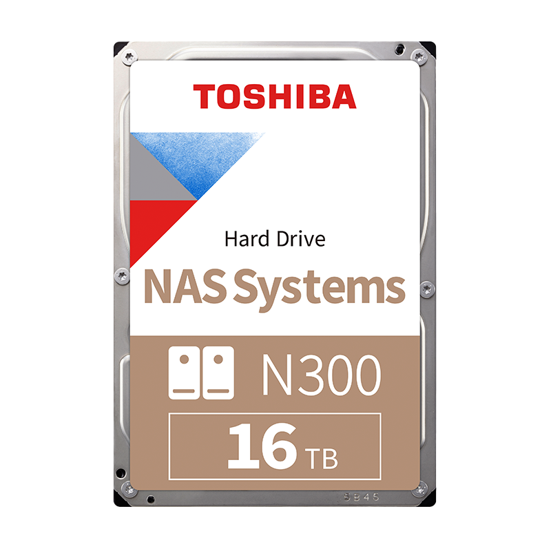 东芝机械硬盘16T垂直CMR N300 NAS级监控服务器硬盘 16tb SATA3台式机硬盘 3.5英寸 16t机械盘