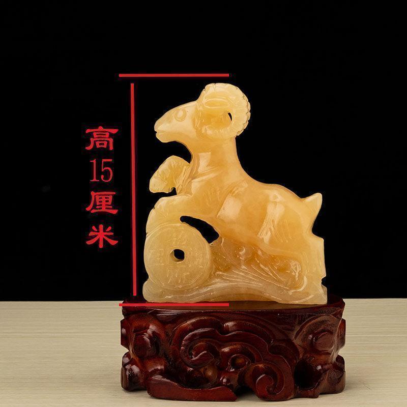 家柏饰(CORATED)玉生肖羊物摆件客厅店铺装饰工艺品高清大图