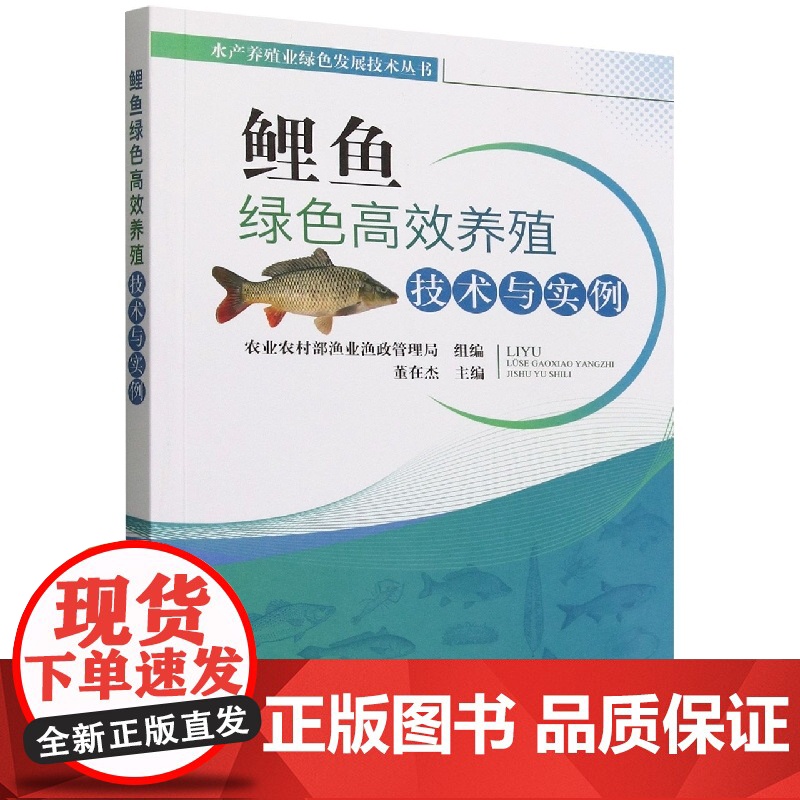 鲤鱼绿色高效养殖技术与实例 董在杰 编 9787109293113 水产养殖业绿色发展技术丛书高清大图