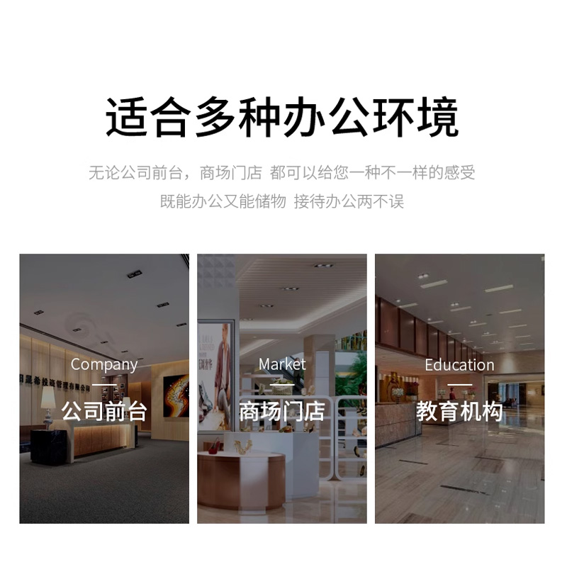 吧台收银台便利店超市柜台桌店铺小型柜台展示架奶茶店前台接待台收银台 SHX-6782 个高清大图
