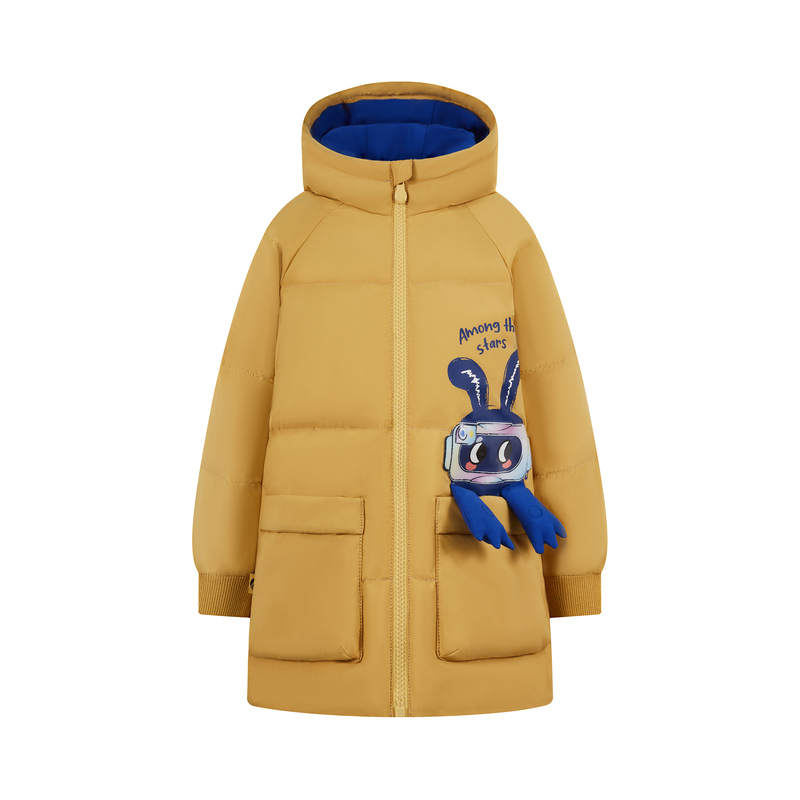 波司登2022新款童装男女同款连帽羽绒服卡通萌趣立体保暖百搭