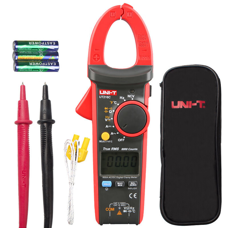 优利德(UNI-T) UT216C 钳形表数字数显钳形万用表 钳表真有效值 交直流电流表