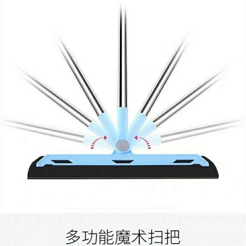 扫地刮水拖把家用扫水无尘拖把地板神器扫地刮水魔术拖把玻璃刮水 蓝色(标准款)1个刮片
