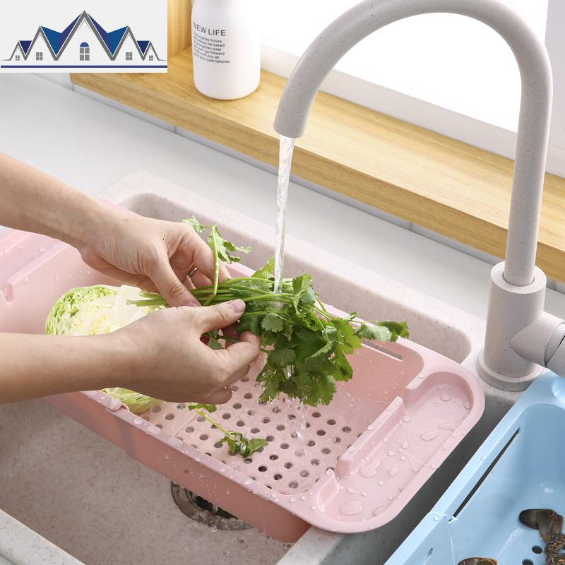创意可伸缩水沥水架家用塑料洗菜篮子厨房放碗筷收纳架沥水篮 三维工匠收纳篮高清大图