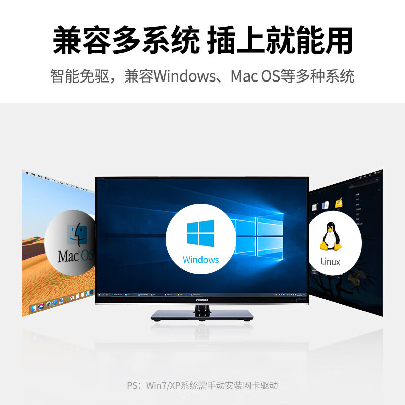 绿联 CM530 USB3.0分线器转千兆网口 适用华为拓展坞HUB集线器RJ45转换器 黑色@高清大图