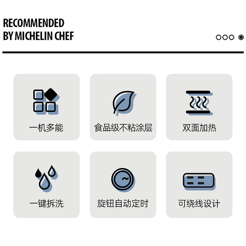 德国蓝宝(Blaupunkt)三明治机家用小型轻食机多功能早餐机多烤盘烤面包机华夫饼机全自动三文治机早餐料理机三明治炉